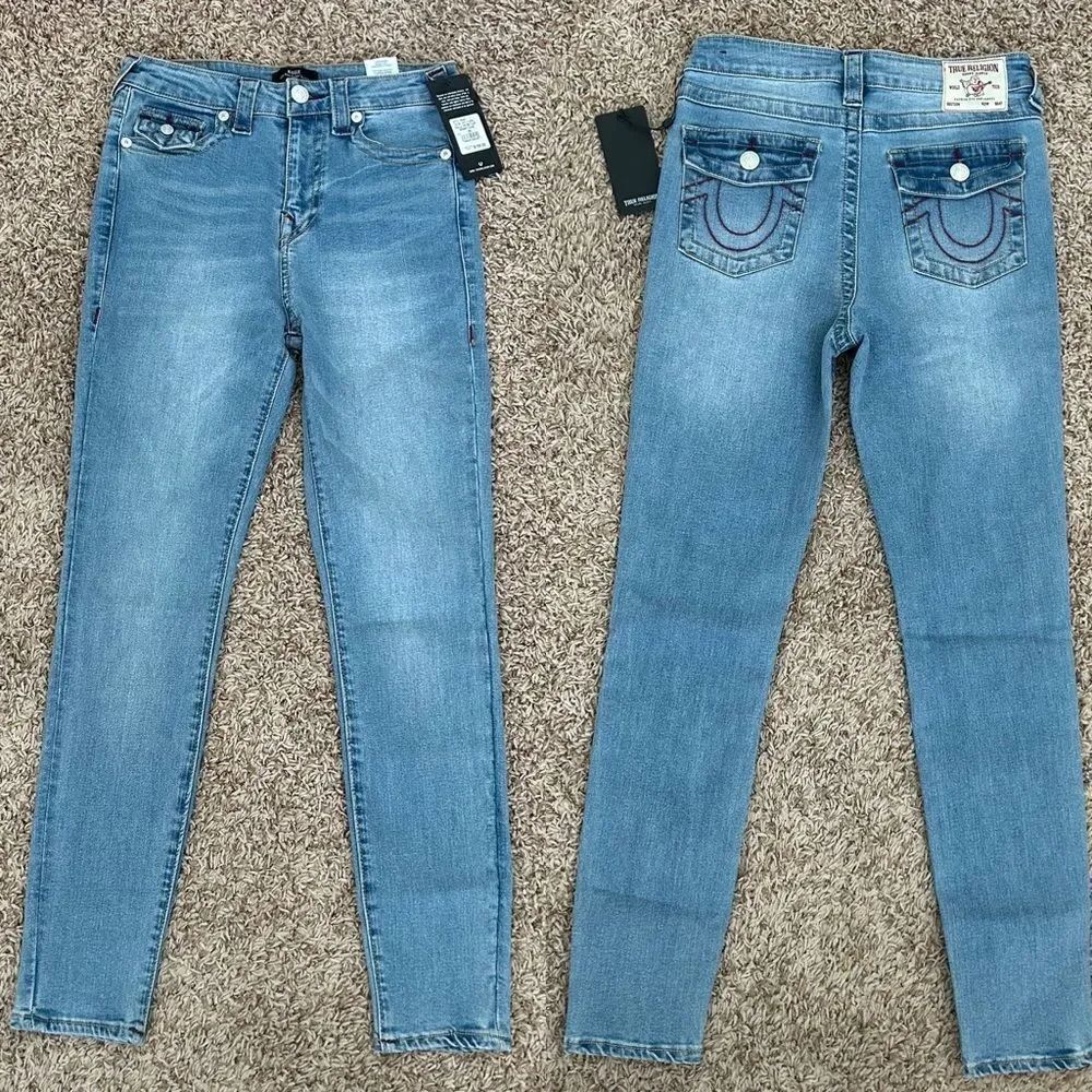 NWT True Religion Halle High Rise Super Skinny Jeans Size 28
